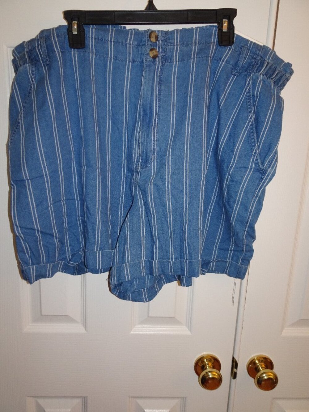 New American Eagle Striped Plus Size Shorts